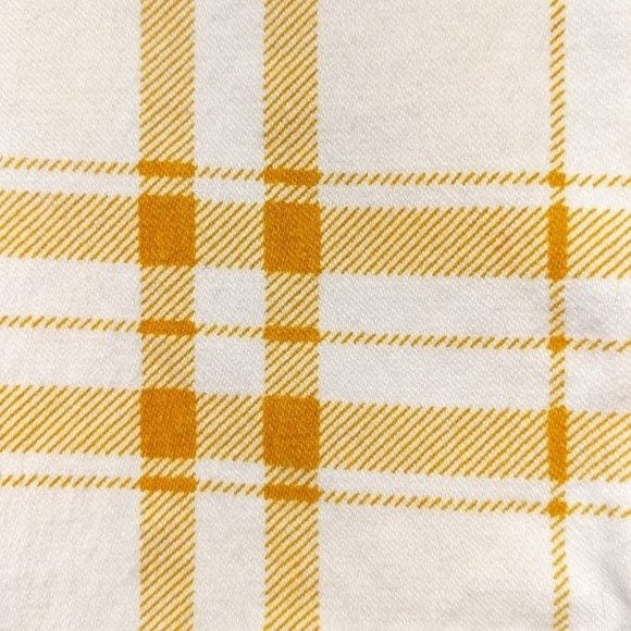 Forever 21 Plaid High Waisted Zip Up Front Mini Skirt White Yellow Medium - Picture 7 of 10
